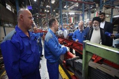 بازدید رئیسی از کارخانه ایران خودرو دیزل