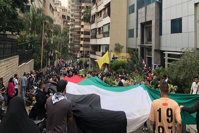 آغاز تحصن دانشجویان لبنانی در حمایت از غزه
