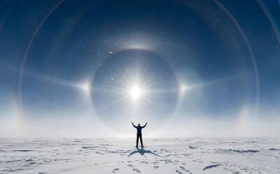 چرخش خورشید به دور افق در قطب جنوب (فیلم)