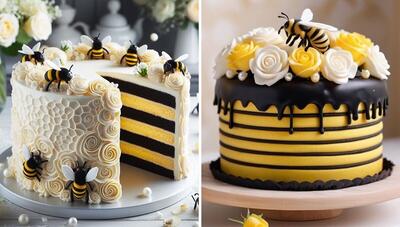 10 ایده کیک زنبور عسل (عکس)