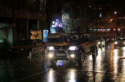 تصاویر دلچسب از بارش شدید باران در تهران