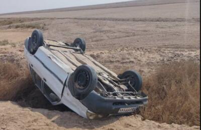 واژگونی مرگبار سواری پراید در آزادراه قزوین به کرج