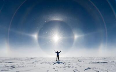 (ویدئو) چرخش خورشید به دور افق در قطب جنوب