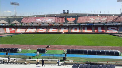 عکس| آماده‌سازی چمن استادیوم آزادی برای ال‌کلاسیکوی وطنی