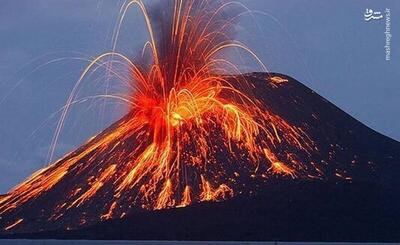 فیلم/ فوران آتشفشان در اندونزی