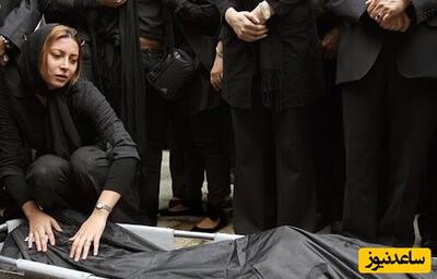 گریه‌های دردناک و بی امان فریبا نادری در مراسم خاکسپاری همسر جوان و هنرمندش+عکس/ روحش شاد و یادش گرامی