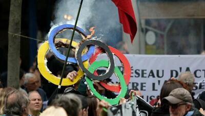 آتش اعتراضات به المپیک در فرانسه