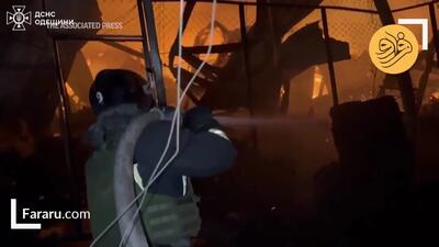 (ویدئو) اصابت موشک بالستیک روسیه به شهر اودسا اوکراین