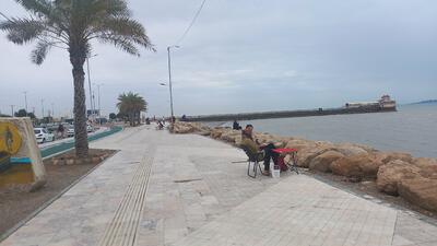 ساحل بندرعباس بعد از باران