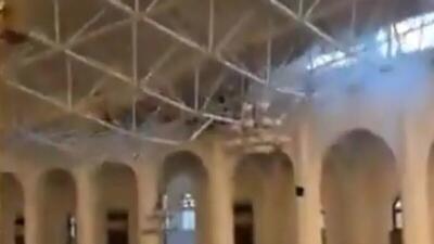 لحظه هولناک فرو ریختن سقف یک دانشگاه در عربستان! | رویداد24
