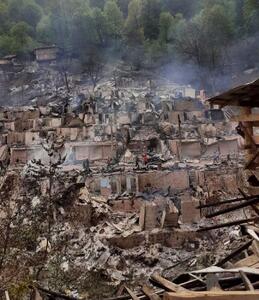 تصاویر آخرالزمانی از ویرانه‌های آتش‌سوزی در گیلان