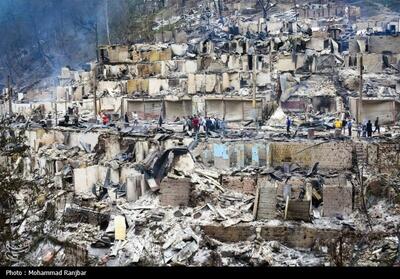 خسارات آتش سوزی در روستای امام‌زاده ابراهیم - گیلان- عکس استانها تسنیم | Tasnim
