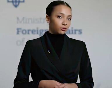 ببینید/ رونمایی از اولین سخنگوی وزارت امور خارجه اوکراین به‌صورت هوش مصنوعی