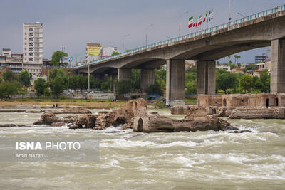 وضعیت رودخانه دز در بارش های اخیر