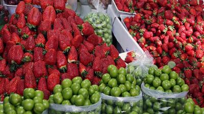 قیمت گوجه سبز و توت فرنگی چند؟
