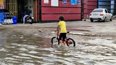 آبگرفتگی خیابان‌های اهواز بعد از بارش باران+ تصاویر