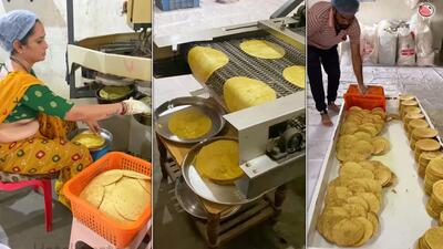 ساخت نان معروف هندی با تکنولوژی پیشرفته!