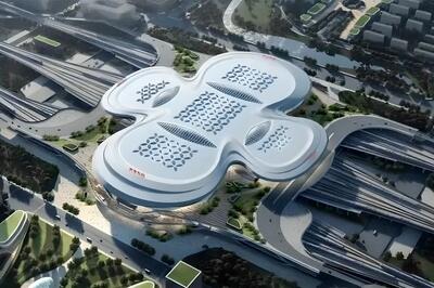 (عکس) طراحی ایستگاه قطار جدید چین سوژه کاربران شبکه های اجتماعی شد