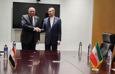 امیرعبداللهیان وزیر خارجه ایران با همتای مصریِ خود دیدار کرد/ ویدئو