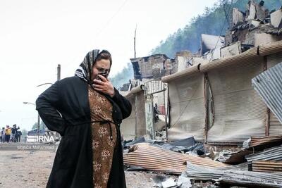 ‌وضعیت دردناک مردم پس از آتش‌سوزی در امام‌زاده ابراهیم شفت‌+ فیلم