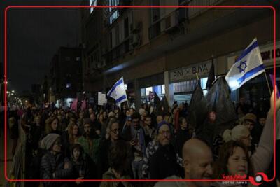 تظاهرات ضد کابینه در تل آویو