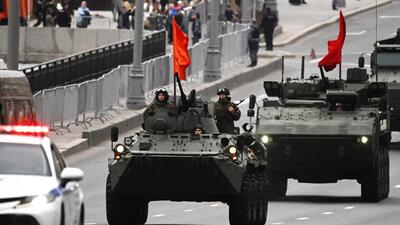تمرین روس ها برای رژه روز پیروزی در میدان سرخ | ویدئو