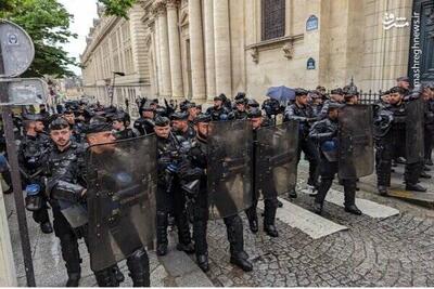 فیلم/ لشکرکشی پلیس فرانسه علیه حامیان فلسطین