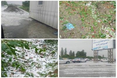 بازش برف و تگرگ بهاری در شهرهای آذربایجان غربی