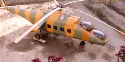 یک شهروند افغان هلی‌کوپتر ساخت+ فیلم
