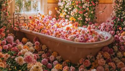 خانه ای رویایی مملو از گل های رنگارنگ (عکس)