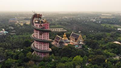 معبد اژد‌ها یکی از غیر معمول‌ترین و زیباترین معابد تایلند (فیلم)