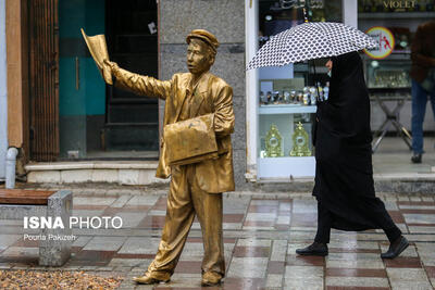 باد و باران در راه قزوین