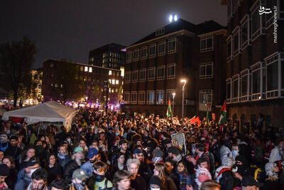 تظاهرات هزاران دانشجوی هلندی در حمایت از مردم فلسطین