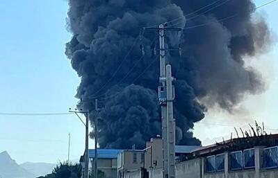 آتش سوزی در کارخانه خودروسازی مدیران خودرو+ فیلم