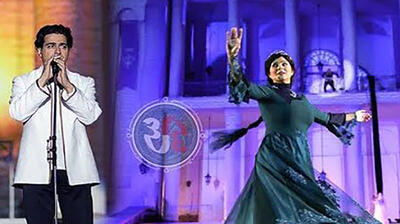 رقص سحر دولتشاهی در کنسرت عاشقانه همایون شجریان ! + فیلم خوانندگی زیبای همایون شجریان برای  عشقش !