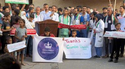 قدردانی دانشجویان غزه از جنبش دانشجویان آمریکا و اروپا - تسنیم