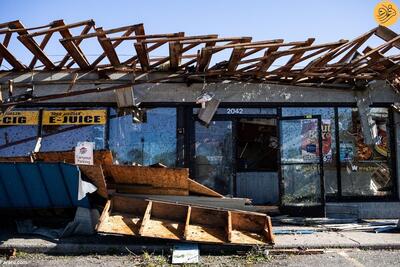 (تصاویر) خسارات طوفان در ایالت میشیگان آمریکا