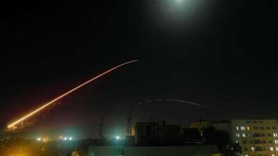 مقابله پدافند هوایی سوریه با موشک‌های رژیم صهیونیستی