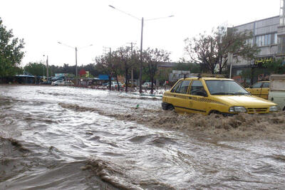 ببینید | بارندگی شدید و آبگرفتگی معابر در ساری