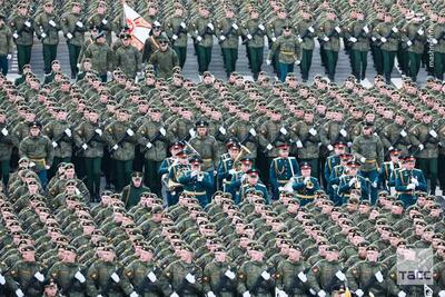 عکس/آماده‌سازی نیروهای مسلح روسیه برای رژه در میدان سرخ