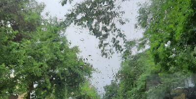 بارش باران و تگرگ در نیشابور