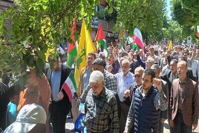 راهپیمایی مردم قزوین در حمایت از مردم مظلوم غزه برگزار شد