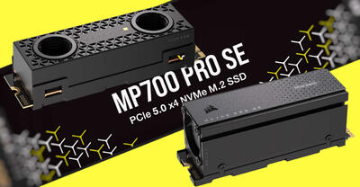 کورسیر SSD های حرفه‌ای MP700 Pro SE را با سرعت 14000 مگابایت در ثانیه معرفی کرد