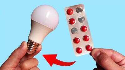 ویدئو / ترفند تعمیر لامپ ال ای دی با یه بسته قرص !!