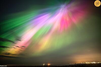 (تصاویر) رقص رنگ‌ها در شفق قطبی انگلیس