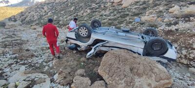 سقوط پژو در دره غاریخی‌ شیخ علیخان ۴ مصدوم و یک جان‌باخته دربرداشت