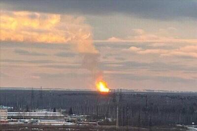 حمله اوکراین به انبار نفت در لوهانسک+ فیلم