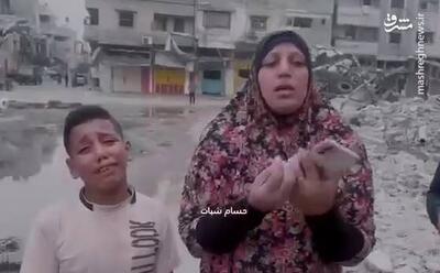 فیلم/ مادر فلسطینی: نمی‌دانیم به کجا برویم!