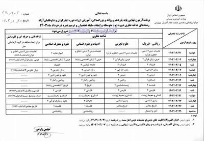 بخشنامه امتحانات نهایی خردادماه 1403 دانش‌آموزان را به استان‌ها ابلاغ شد - اندیشه معاصر