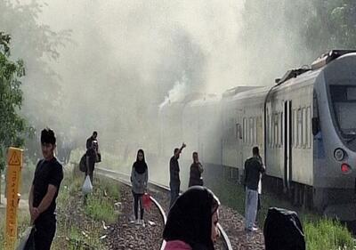 جزییات آتش سوزی قطار هشتگرد تهران + عکس های حادثه